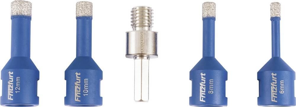 FRITZFURT 1191-3142 Diamantbohrer-Set 5teilig 6 mm, 8 mm, 10 mm, 12mm
