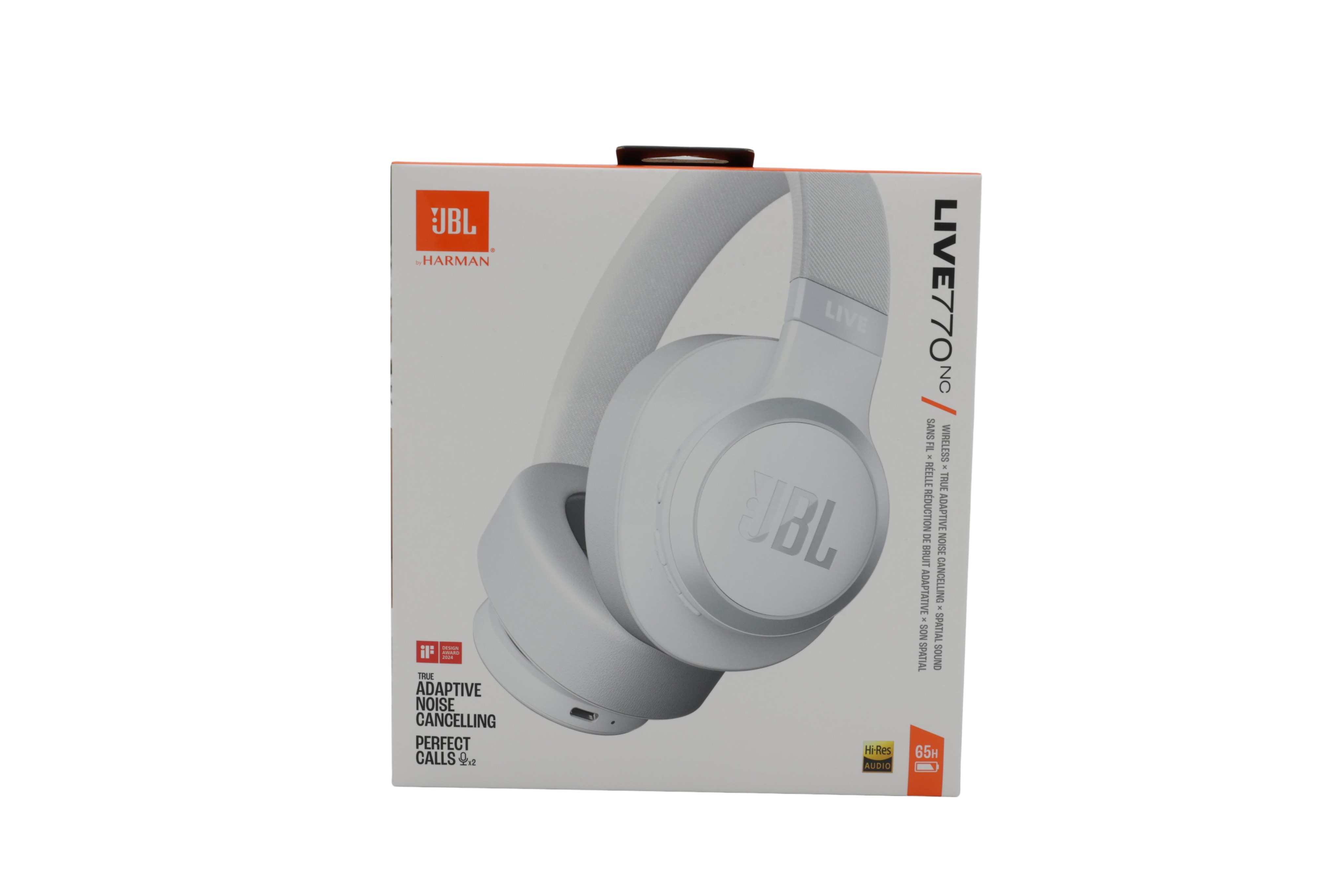 JBL Live 770NC Headset Wireless Head-band Calls/Music Bluetooth White