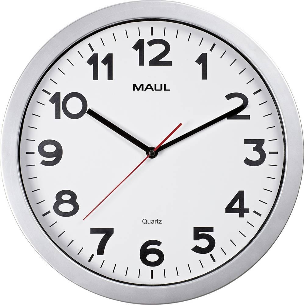 Maul 9053695 Quarz horloge murale 35cm x 350mm x 30mm x 50mm argent