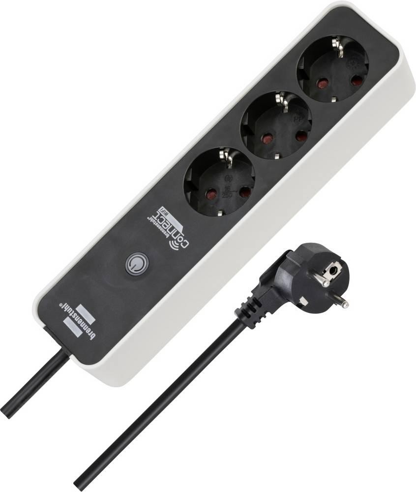 Brennenstuhl 1153230621 multiprise noir, blanc Schutzkontakt 1 St