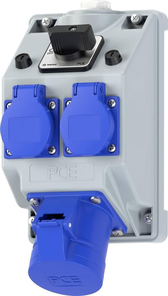 PC Electric 160823521 Steckdosen-Verteiler Grau, Blau