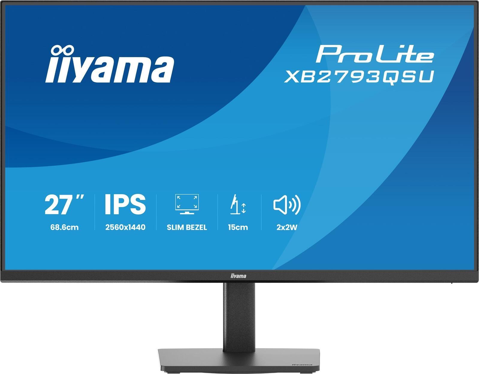 68,5cm/27" (2560x1440) iiyama ProLite XB2793QSU-B1 16:9 WQHD IPS 1ms