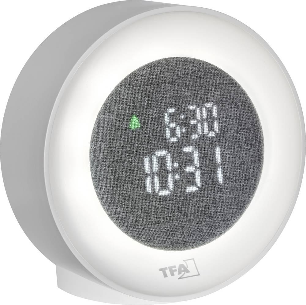 TFA Dostmann 60.2047.02 Quarz Lichtalarm clock white Alarmzeiten 1