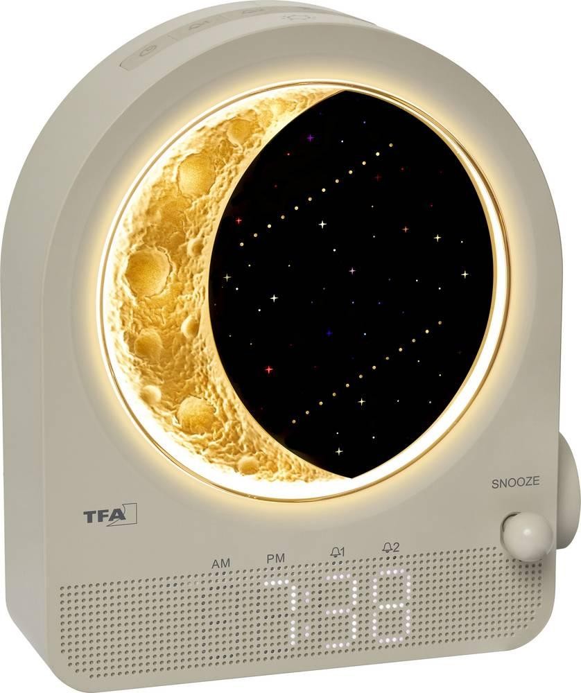 TFA Dostmann 60.2053.15 Quarz Lichtalarm clock brightgrau Alarmzeiten
