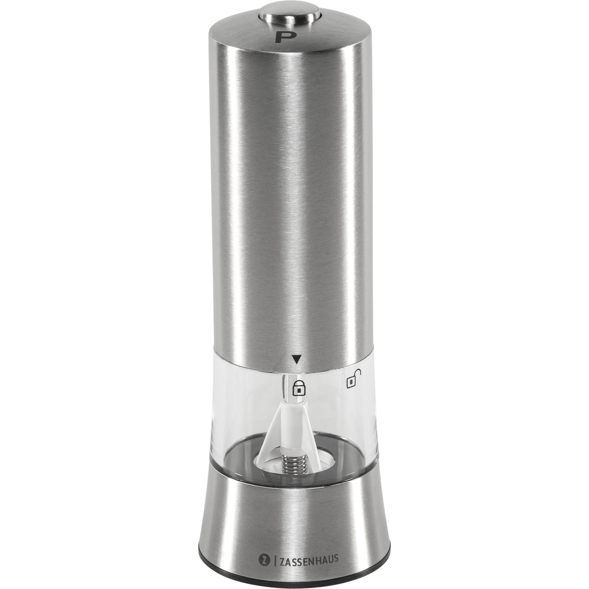 Zassenhaus Pfeffermühle Gera elektrisch, 18 cm, Edelstahl