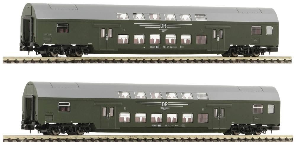 Fleischmann 6260042 N 2er-Set 2: Doppelstockwagen, DR Zwei