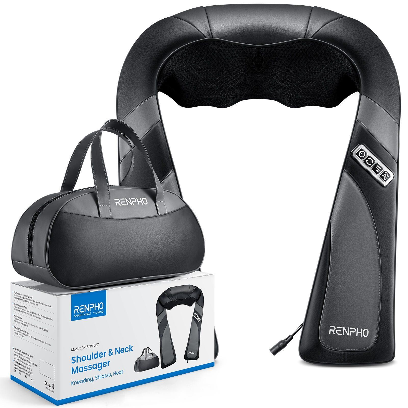 Renpho U-Neck Go massager Back, Legs, Shoulders Grey, Black - Renpho