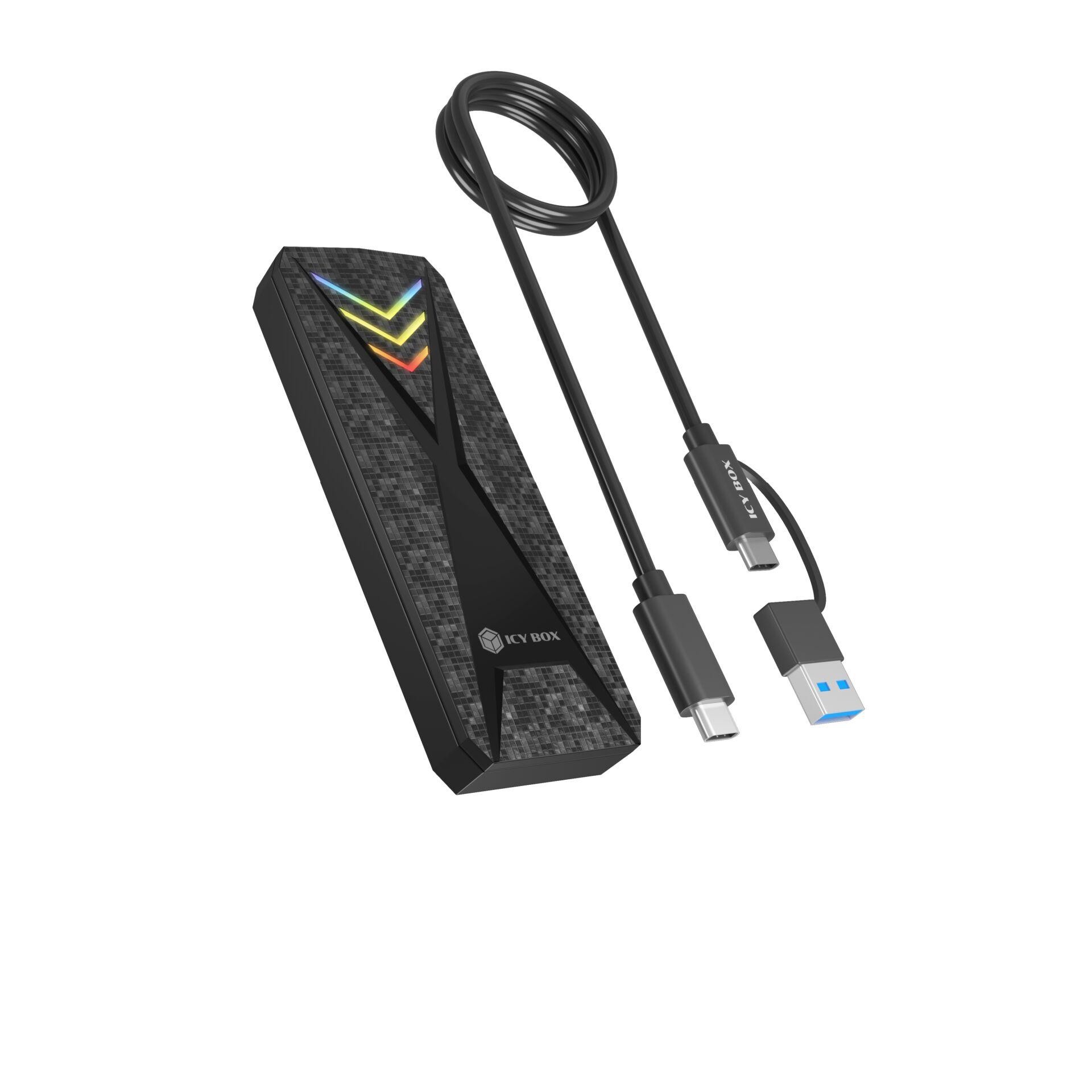 ICY BOX Spade Case 1805 Box esterno SSD Nero M.2 - ICY BOX Spade Case