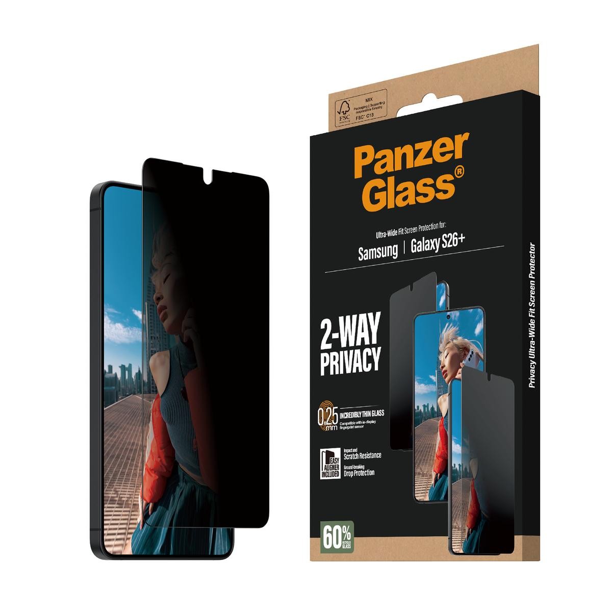 PanzerGlass 2-Way Privacy Screen Protector Galaxy S26+ - Passend für