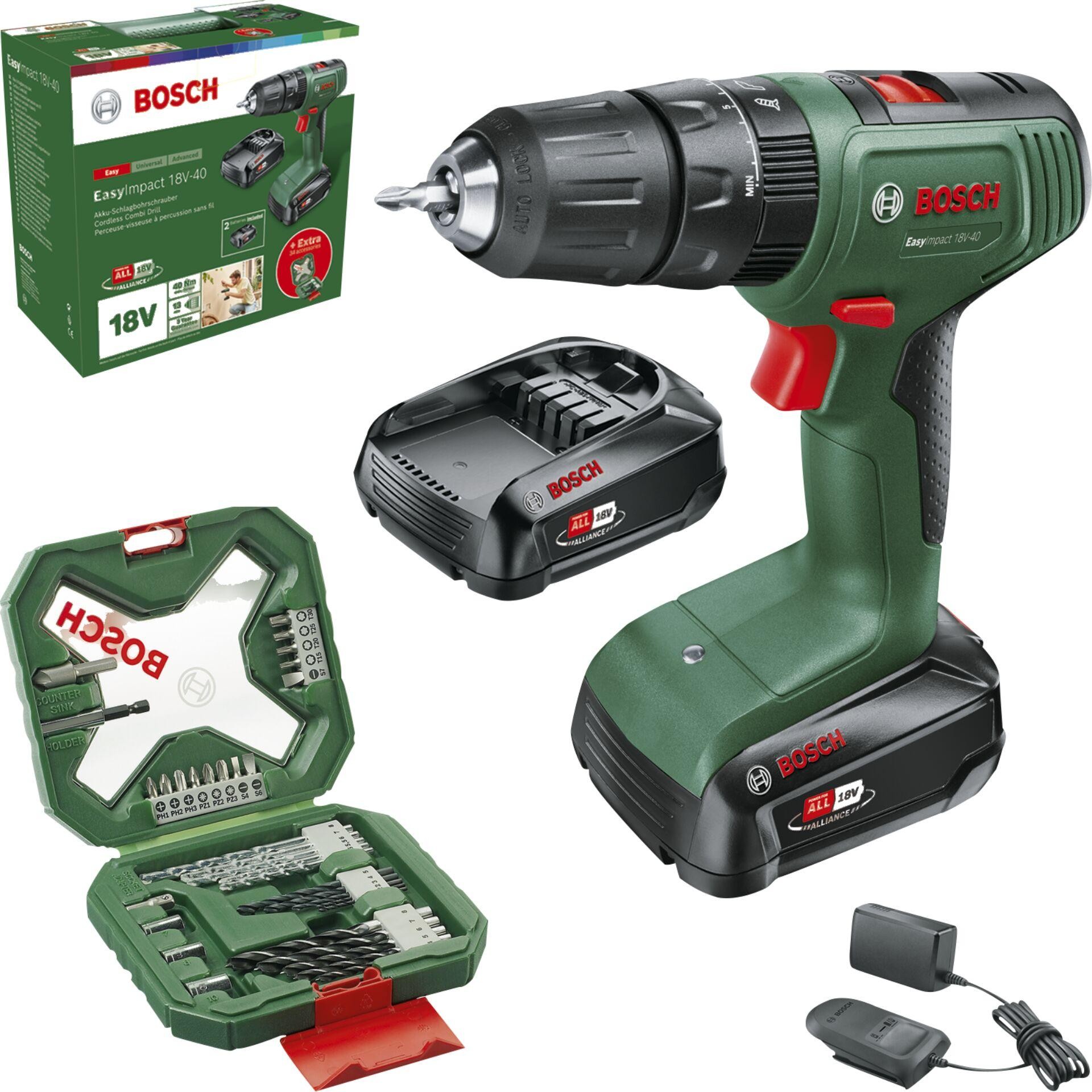 Bosch EasyImpact 18V 40 1630 RPM Keyless 1.4 kg Green - Bosch