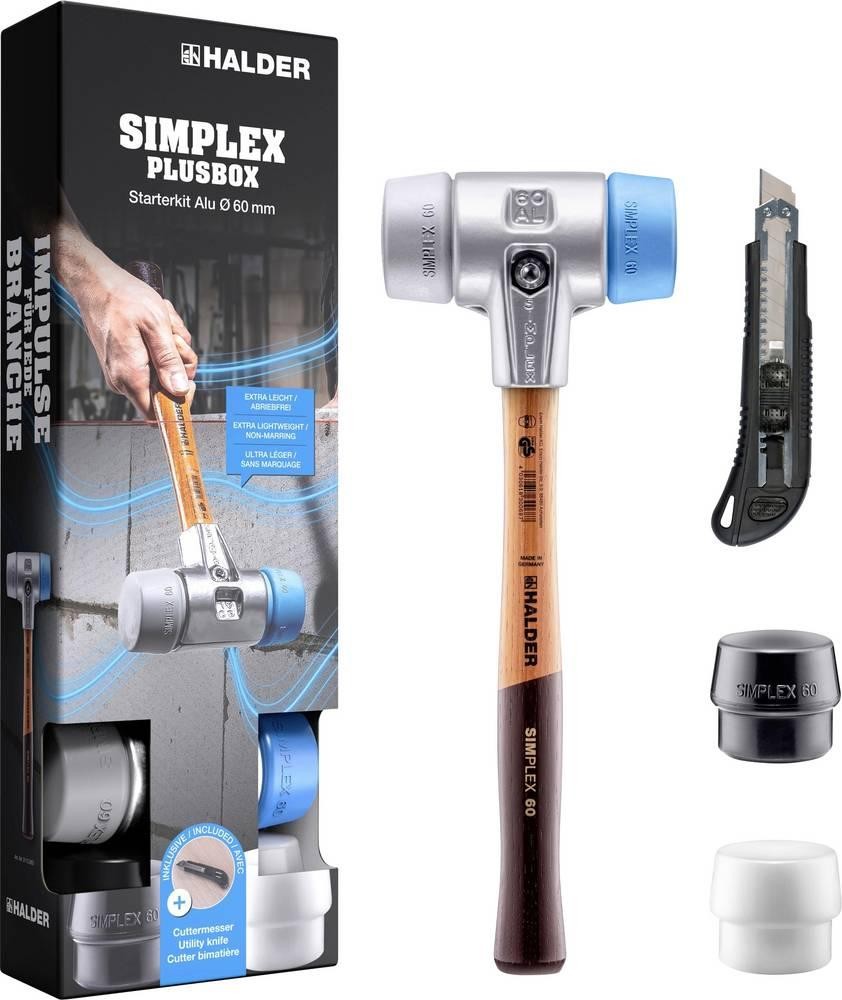 Halder SIMPLEX-Plusbox Starterkit Alu 3113s004 Schonhammer weich,
