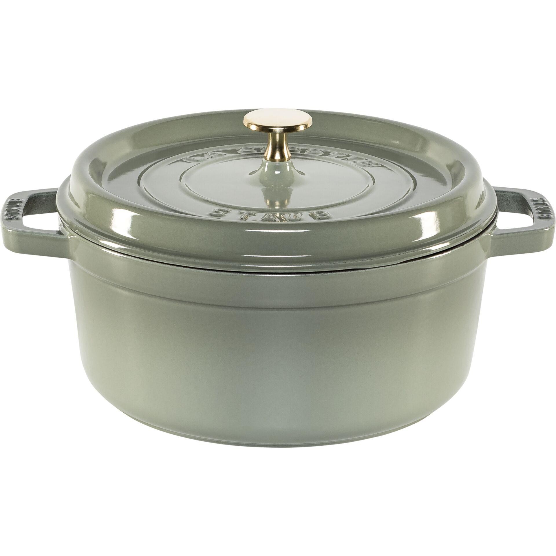 Staub La Cocotte 24cm rund, Eukalyptus, Gusseisen