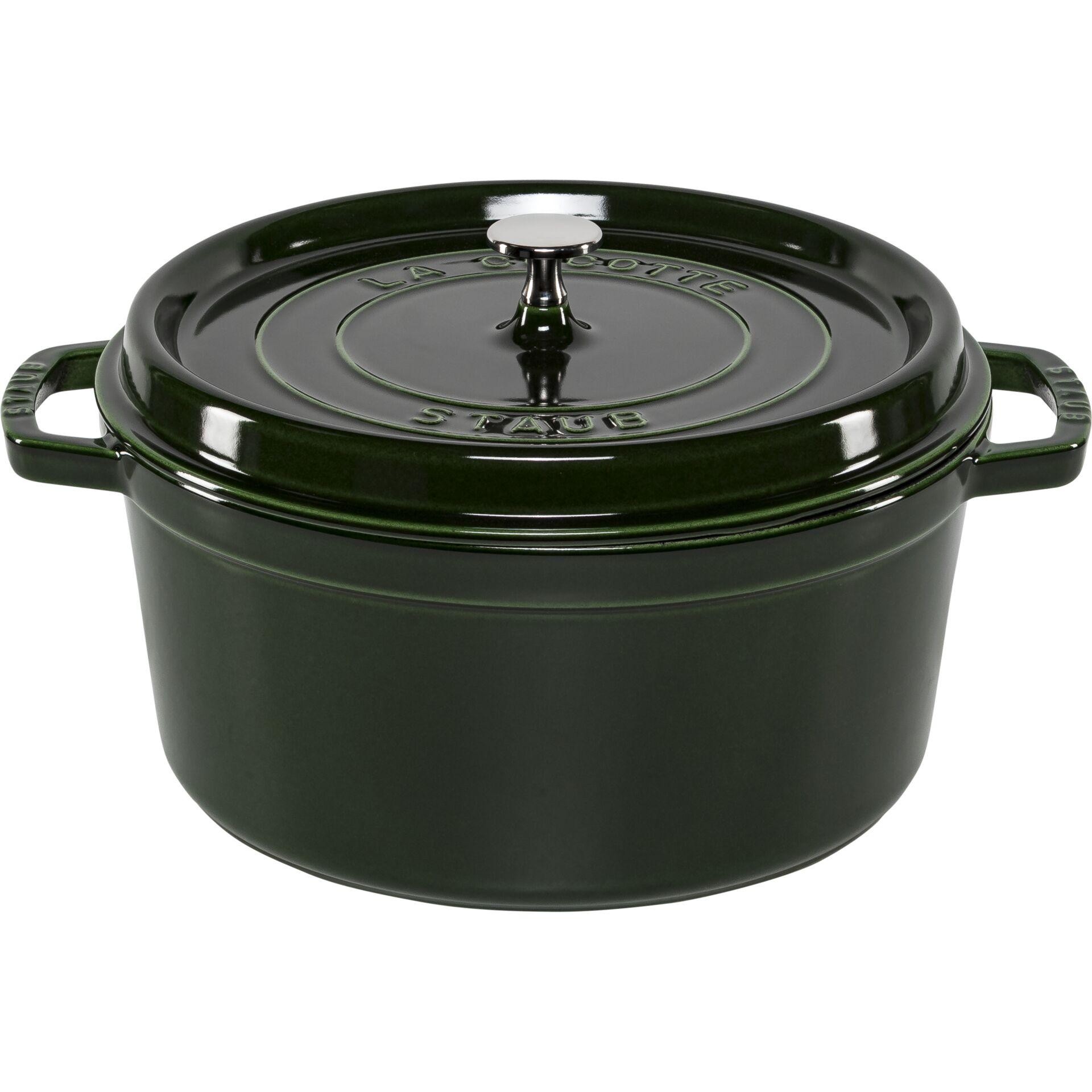 Staub La Cocotte 28cm rund, basilikumgrün, Gusseisen