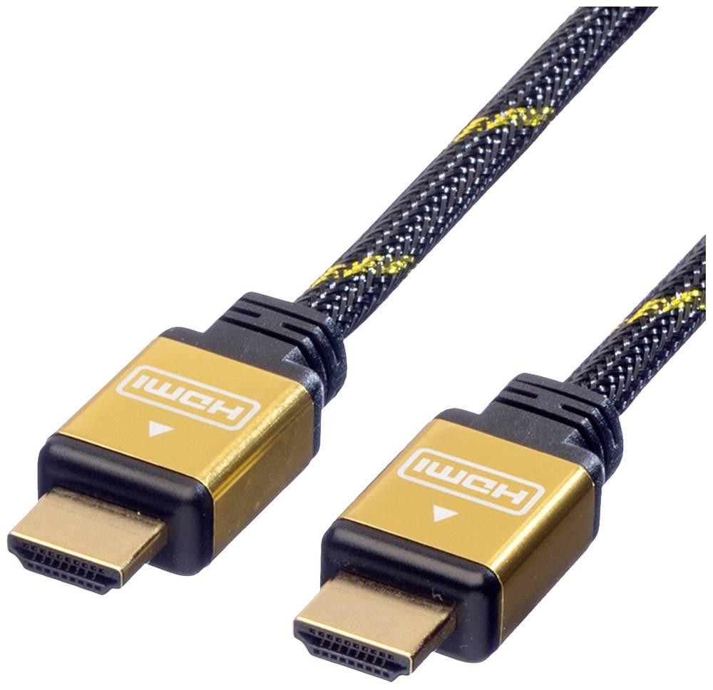ROLINE GOLD HDMI High Speed Cable + Ethernet, M/M 7.5 m - ROLINE GOLD