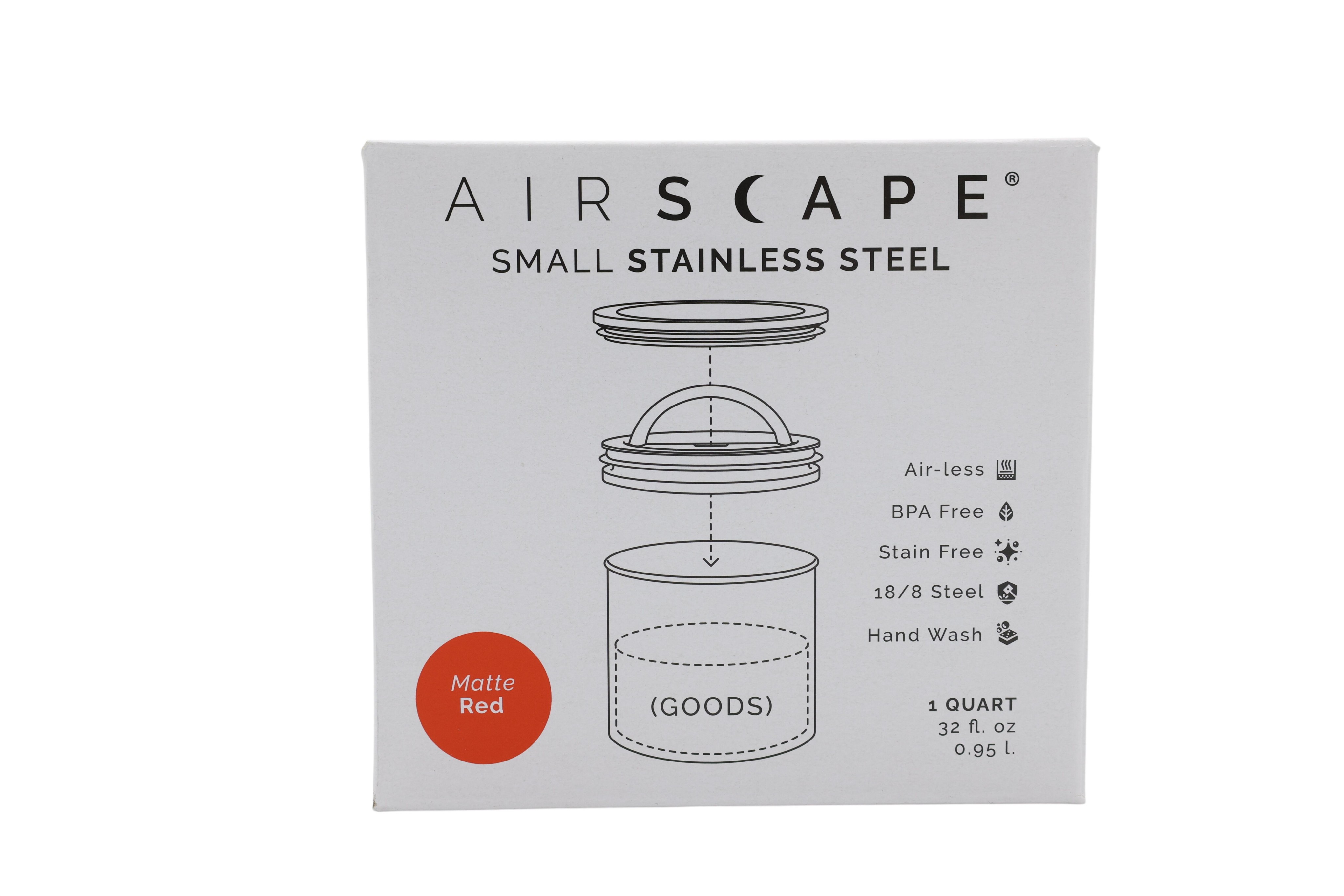 Airscape Edelstahl-Aromabehälter klein, signalrot mat