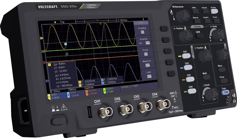 VOLTCRAFT DSO-2154 Digital-Oszilloskop 150MHz 4-channel 1 GSa/s 80
