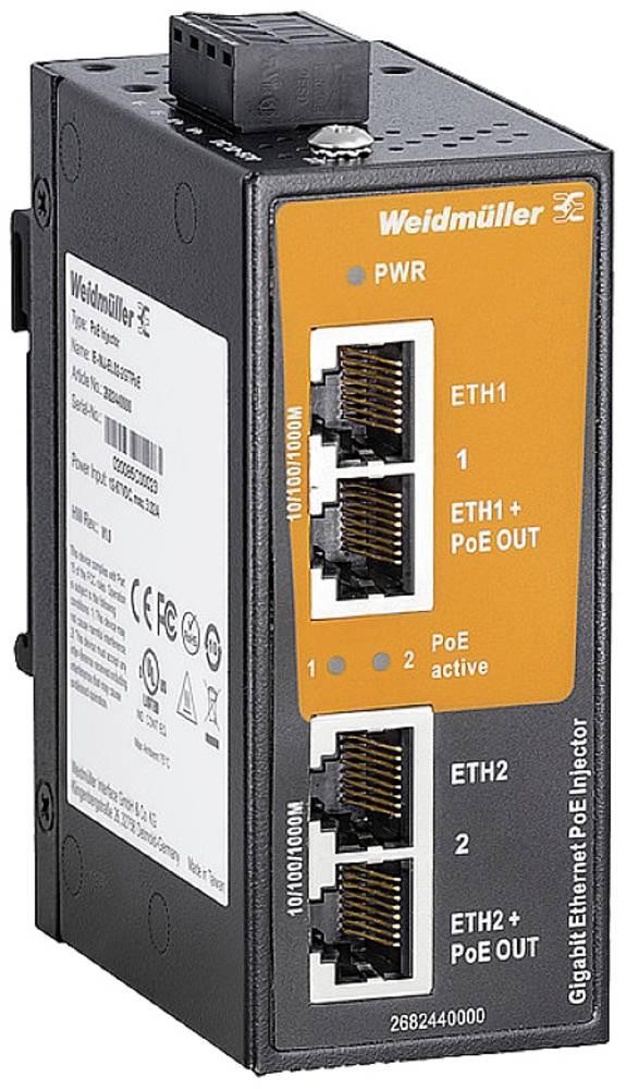 Weidmüller IE-INJ-EL02-2GTPOE PoE Injektor 1 GBit/s IEEE802.3af (15.