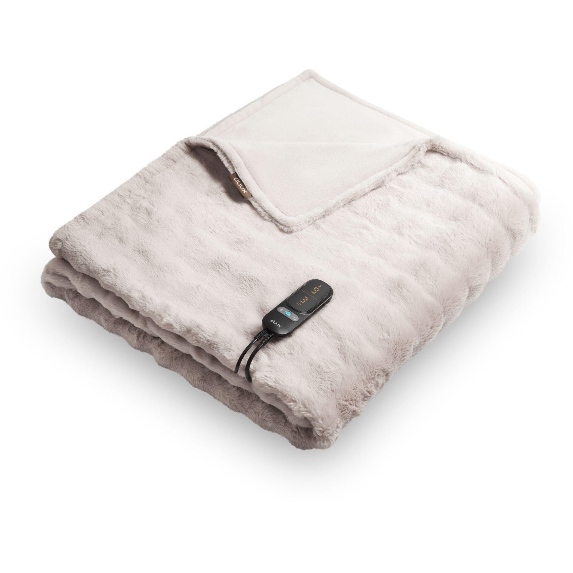 Duux Yentl Wärmedecke Bubble Rabbit Faux Fur gris (200x200)