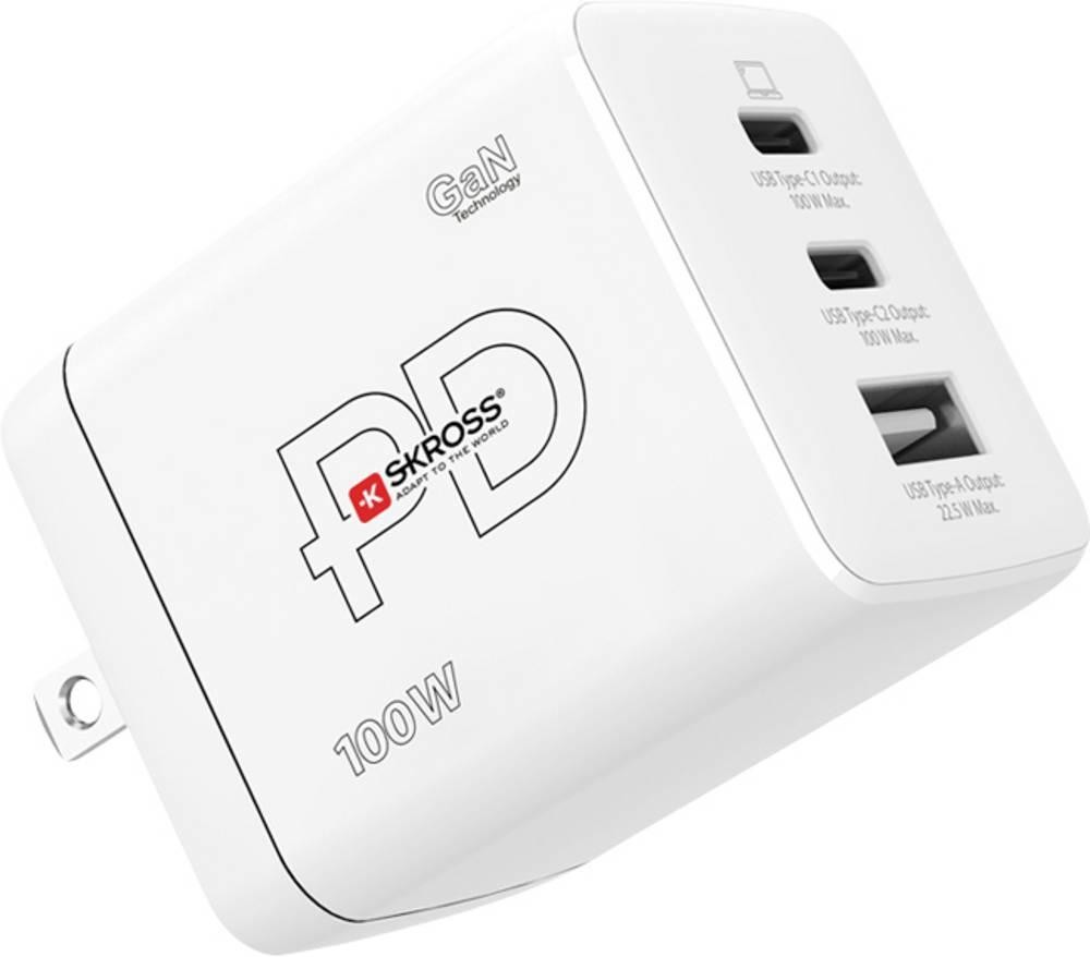 Skross Power Charger Combo+ 100W US USB chargeur 100W 2x USB-C , 1x
