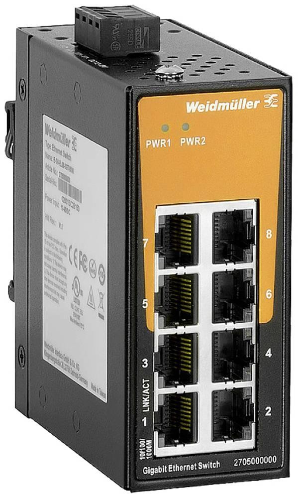 Weidmüller 2705000000 IE-SW-EL08-8GT-MINI Industrial Ethernet Switch