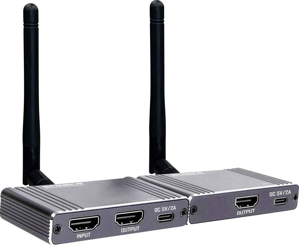 SpeaKa Professional SP-WLME-400 HDMI-Funkübertragung (Set) 180m 5GHz