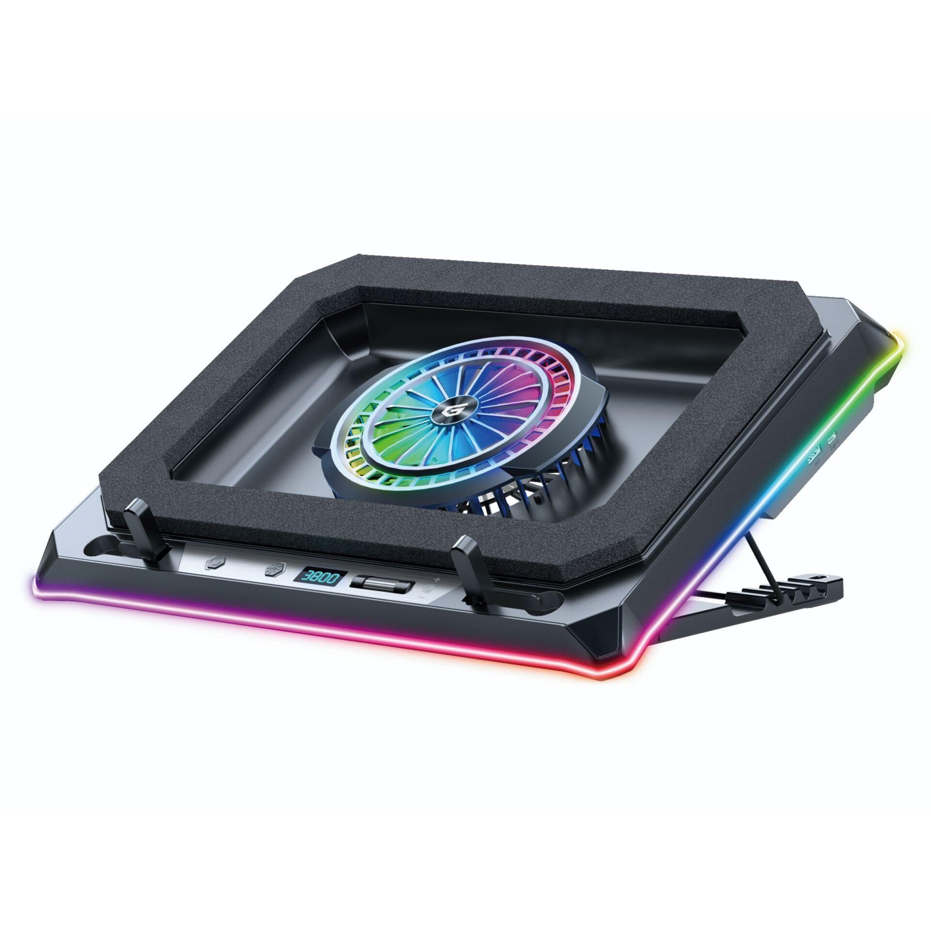 Conceptronic THYIA04B Gaming Laptop Cooling Pad, RGB, Sealed Foam,