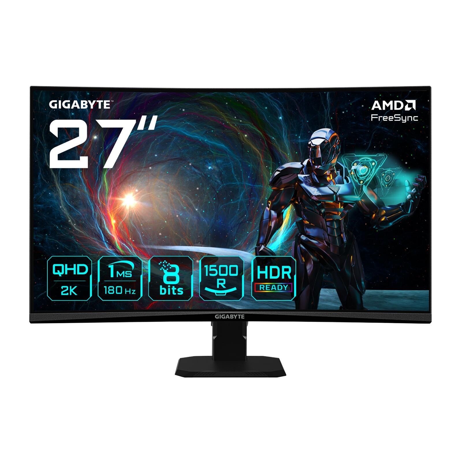 GIGABYTE GS27QCA 27" Monitor Curvo para Gaming QHD - 2560 x 1440,