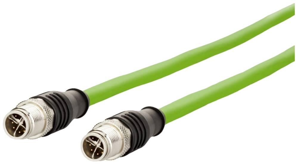 Metz Connect 142M2X11020 M12 patch cord CAT 6a S/FTP 2.00m green PUR-