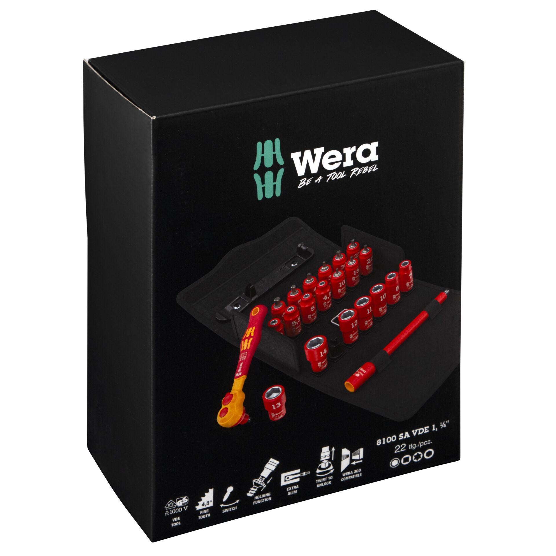 Wera 8100 SA VDE 1 Zyklop-Knarre metrisch 1/4\ (6.3 mm) 05004967001