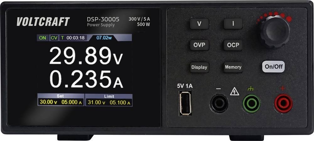 VOLTCRAFT DSP-30005 Labornetzgerät, einstellbar 0 - 300V 5A (max.)