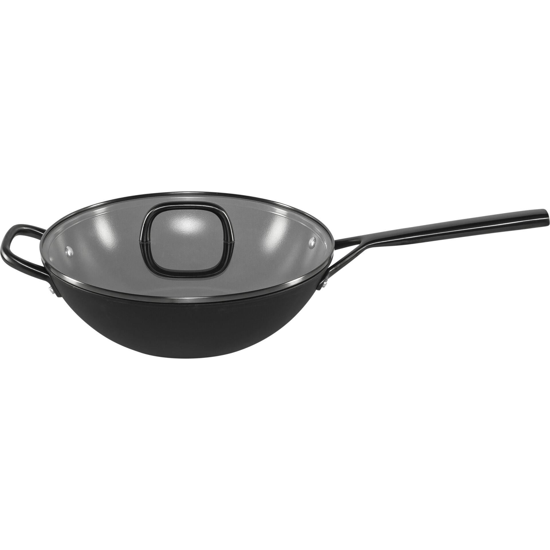 ZWILLING Milano Wok with Glasdeckel 30 cm, black