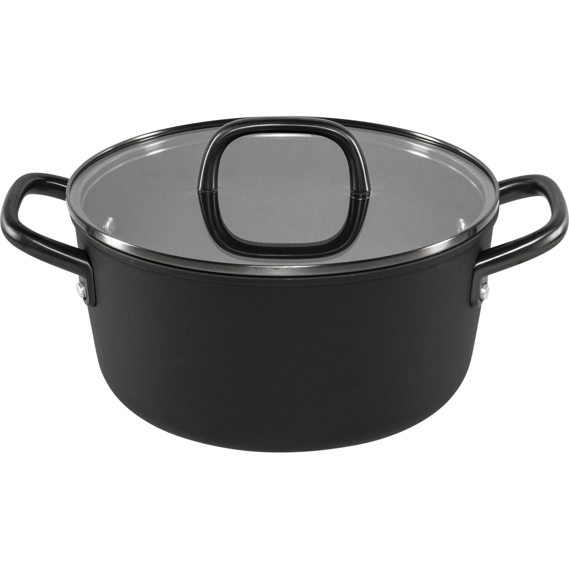 ZWILLING Milano Kochtopf avec Glasdeckel 24 cm, noir