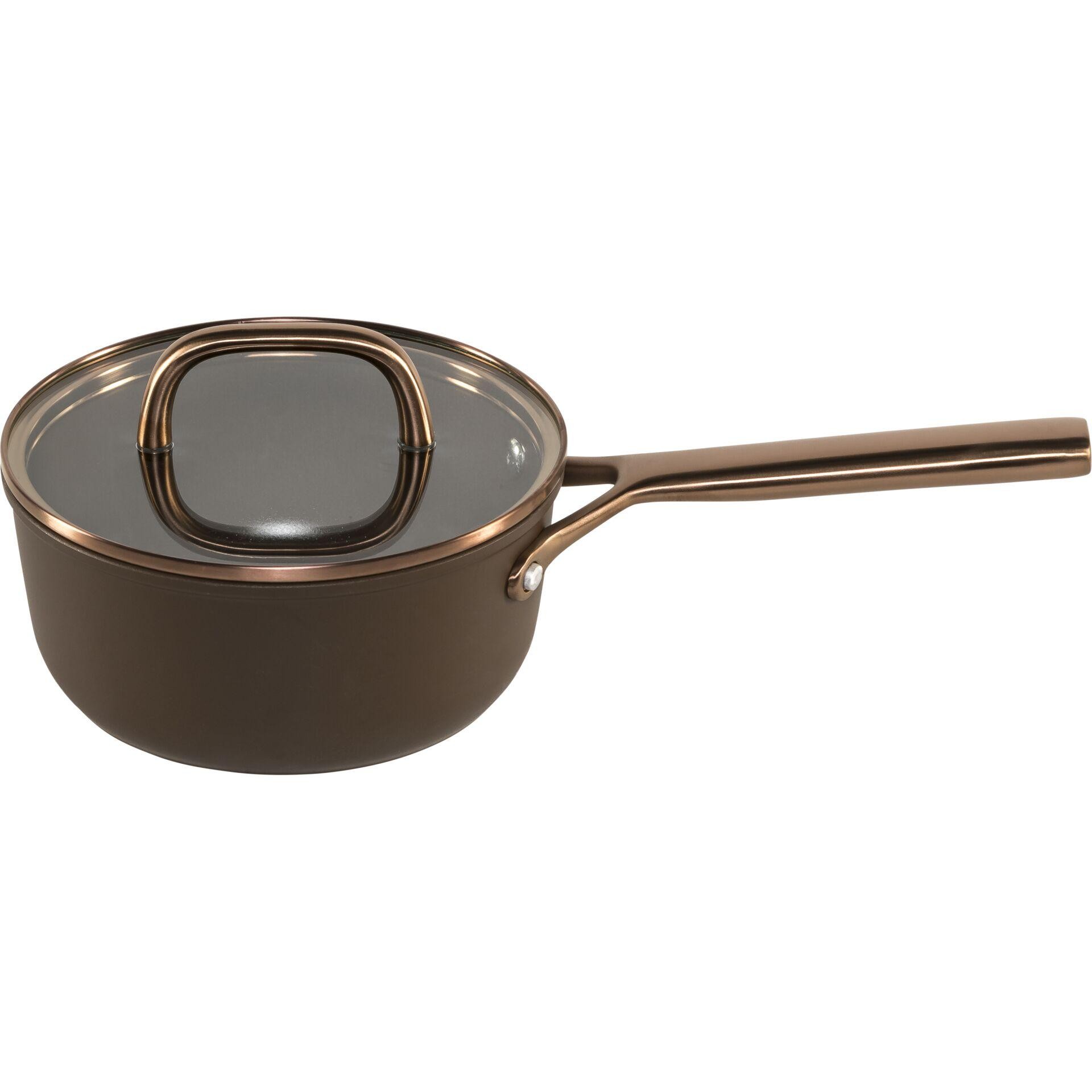 ZWILLING Milano Stieltopf avec Glasdeckel 18 cm, brun