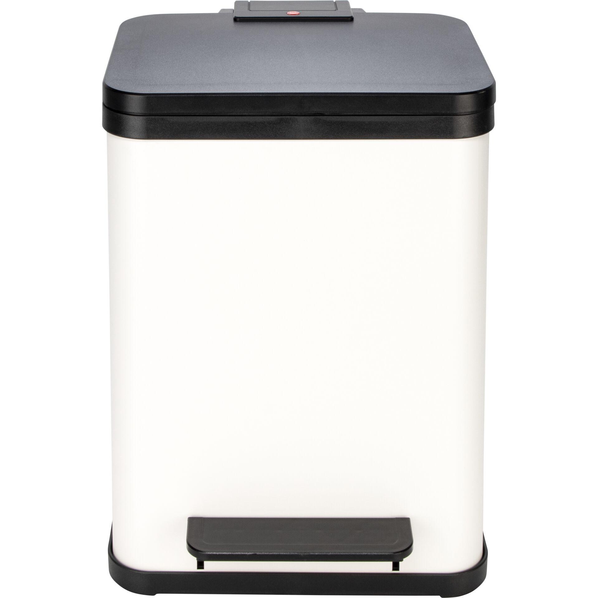 Hailo Öko duo Plus M 18 L Rectangulaire Acier Blanc - Hailo Öko duo