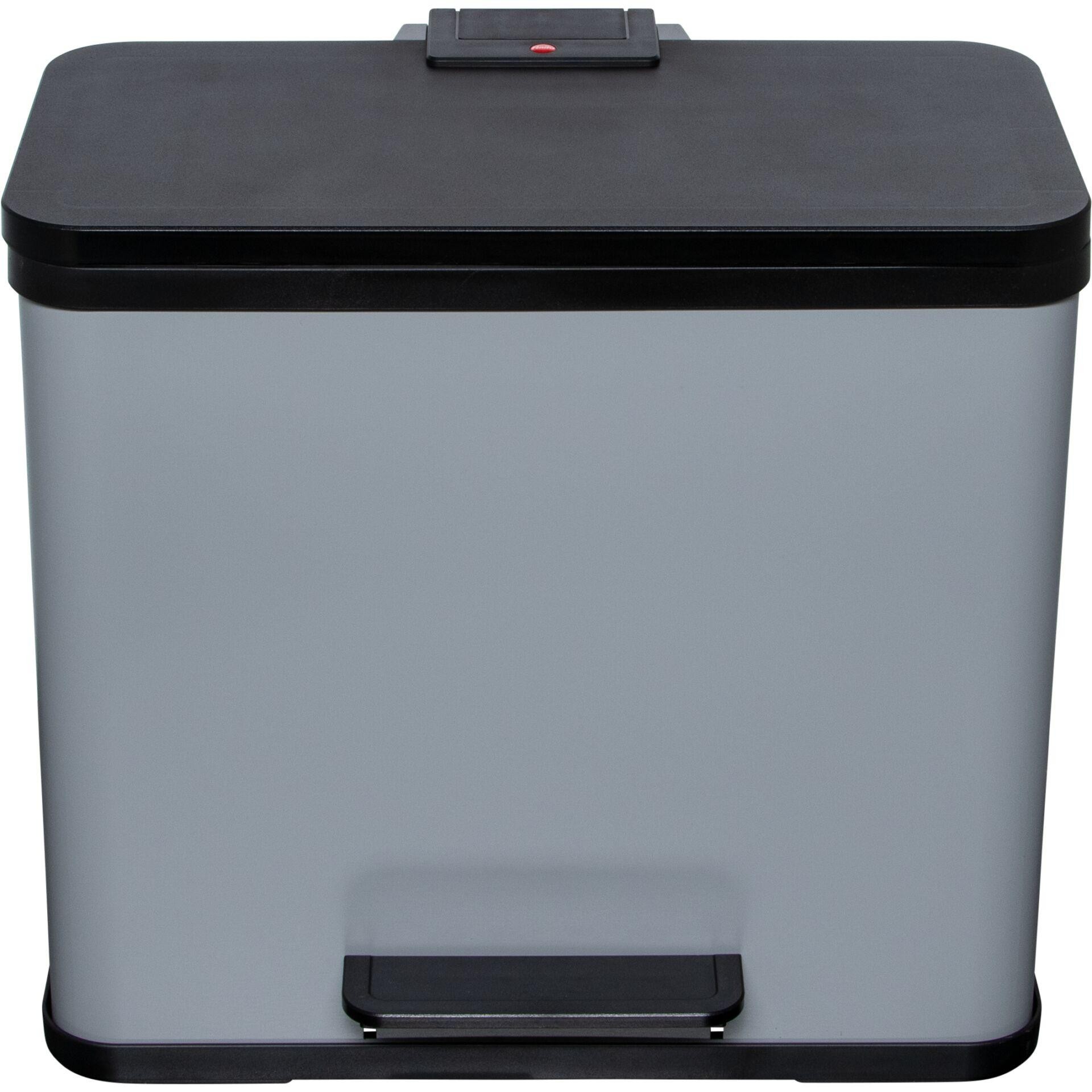 Hailo ÖKO DUO PLUS L 26 L Rectangulaire Acier inoxydable Noir,