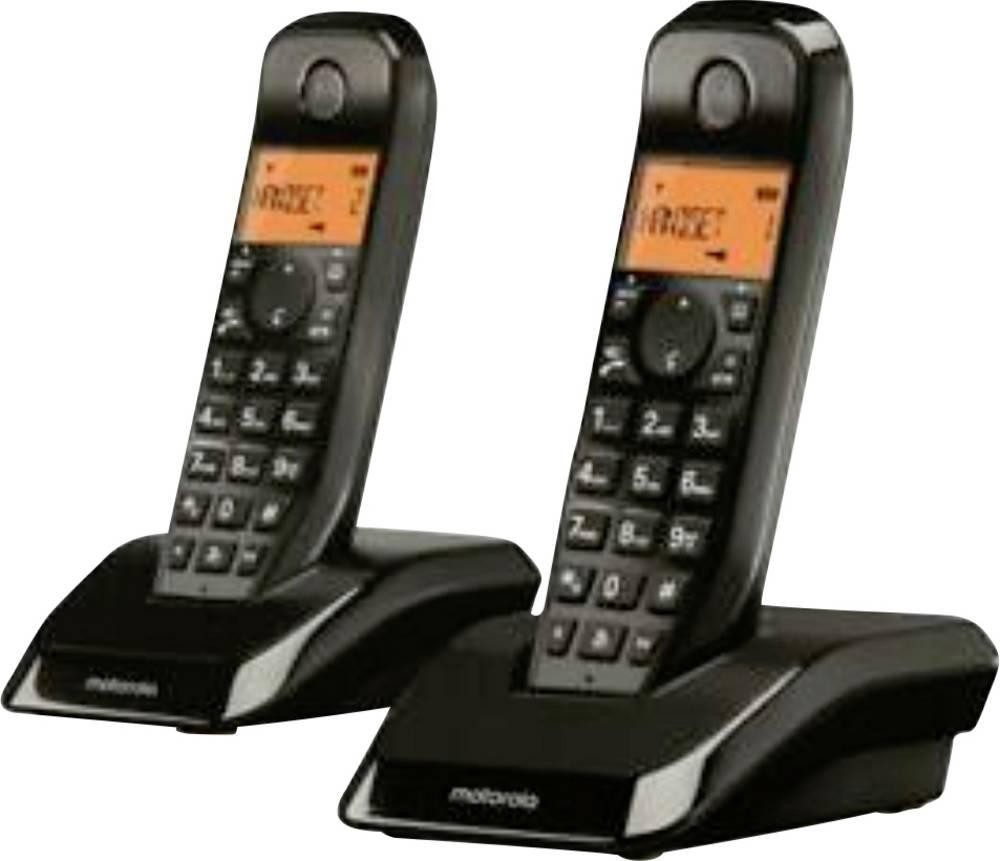Motorola S12 Duo Téléphone DECT Identification de l'appelant Noir -