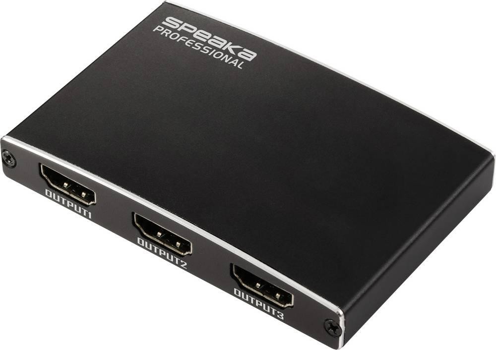 SpeaKa Professional SP-HDMIS-210 3 Port HDMI-Splitter Ultra HD-fähig