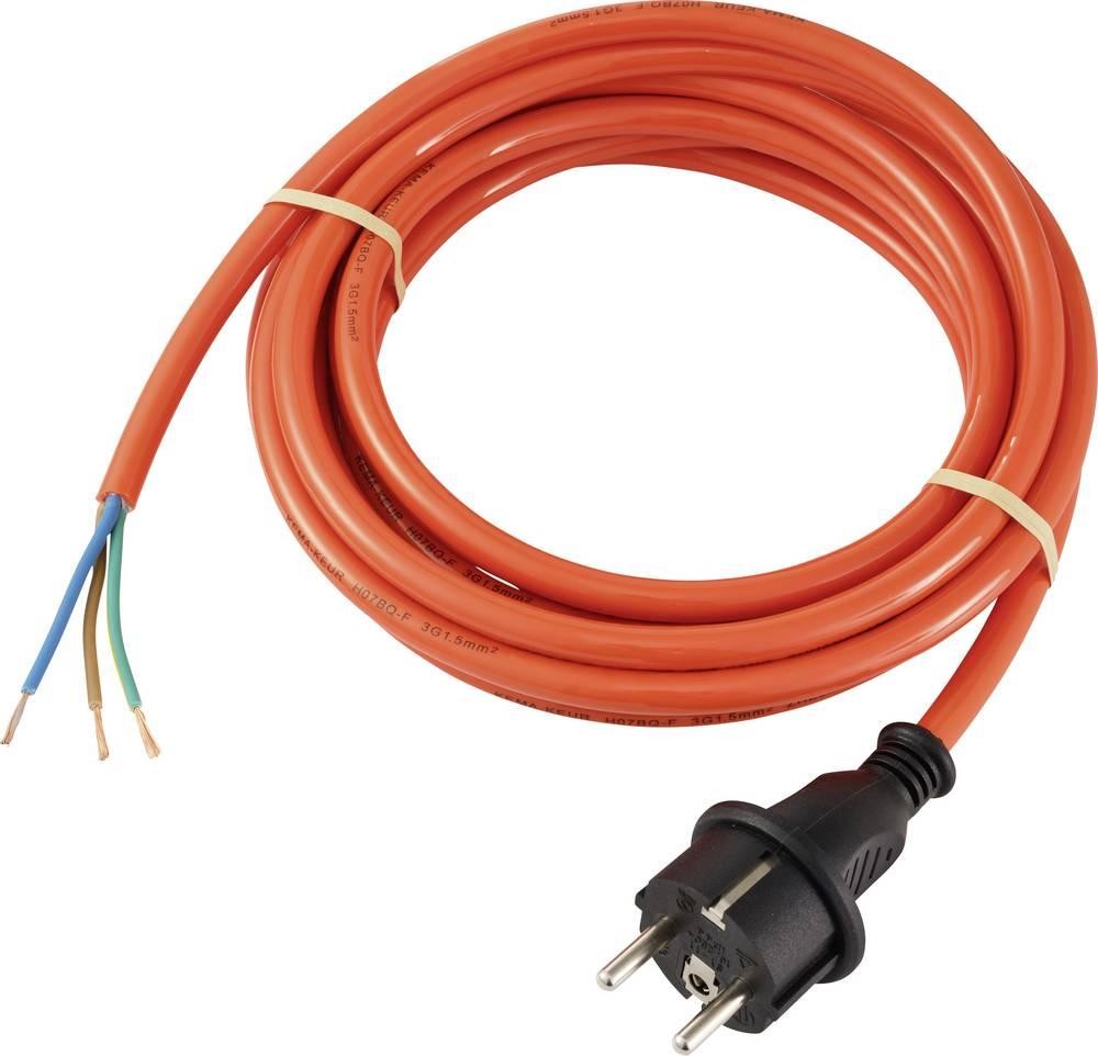 Sygonix SY-6978286 Strom câble de raccordement Orange 5.00m