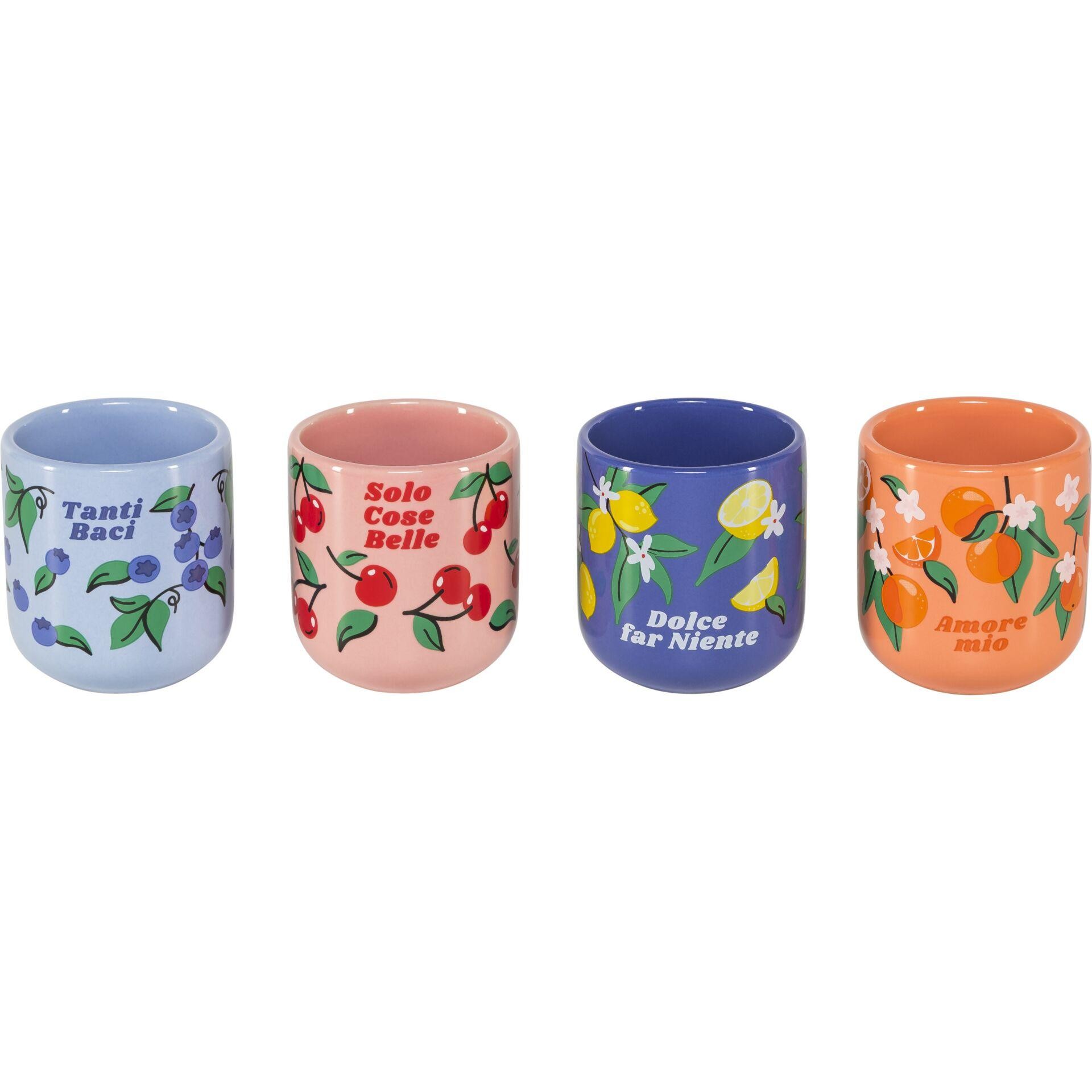 Bialetti PFRUIT010 Tasse Multicolore Universel 4 pièce(s) - Bialetti
