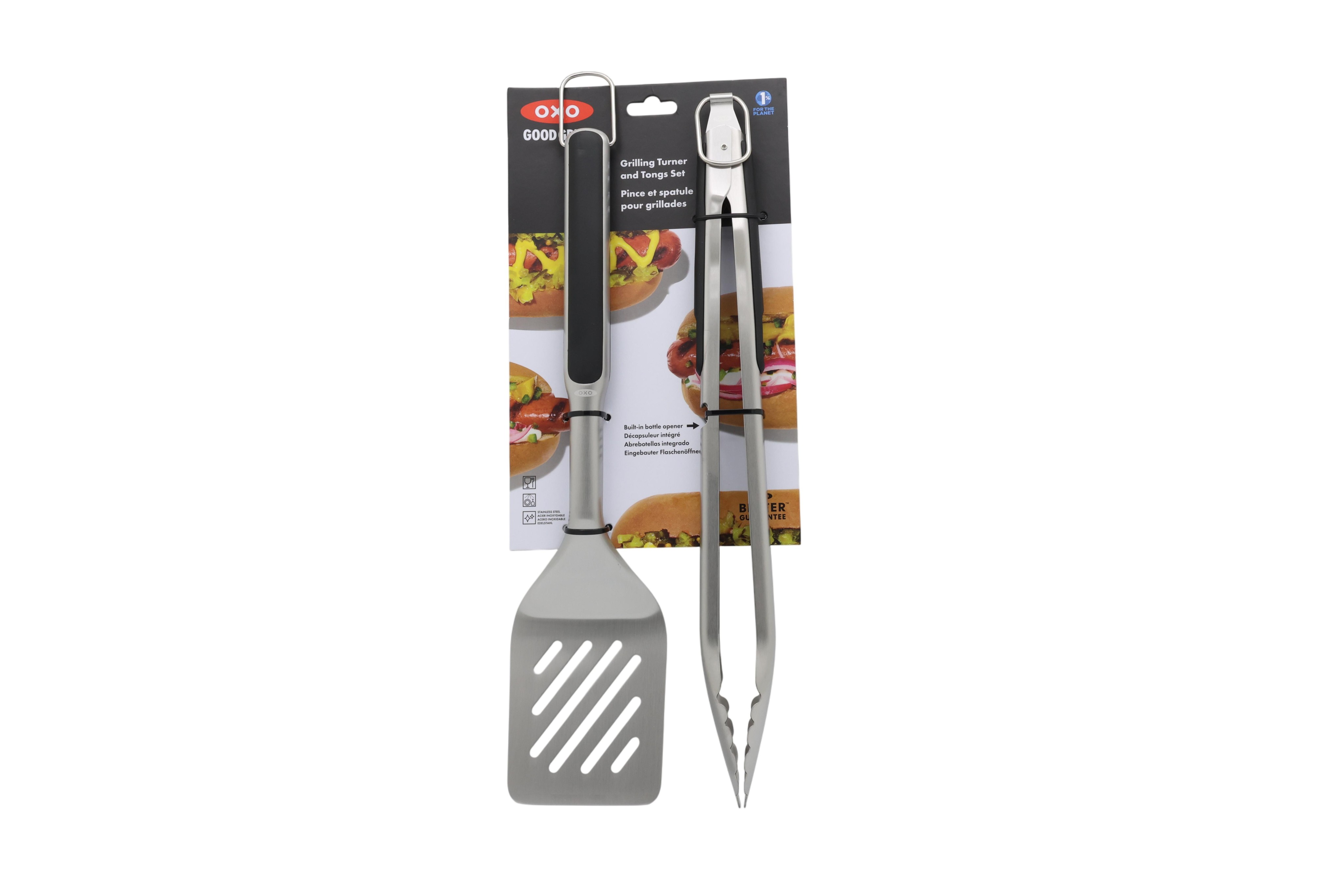 OXO OX11320200 Good Grips Set aus Wender und Zange zum Grillen