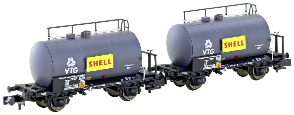 Hobbytrain H24831 N paquet de 2-Set Leichtbau-Kesselwagen VTG/Shell