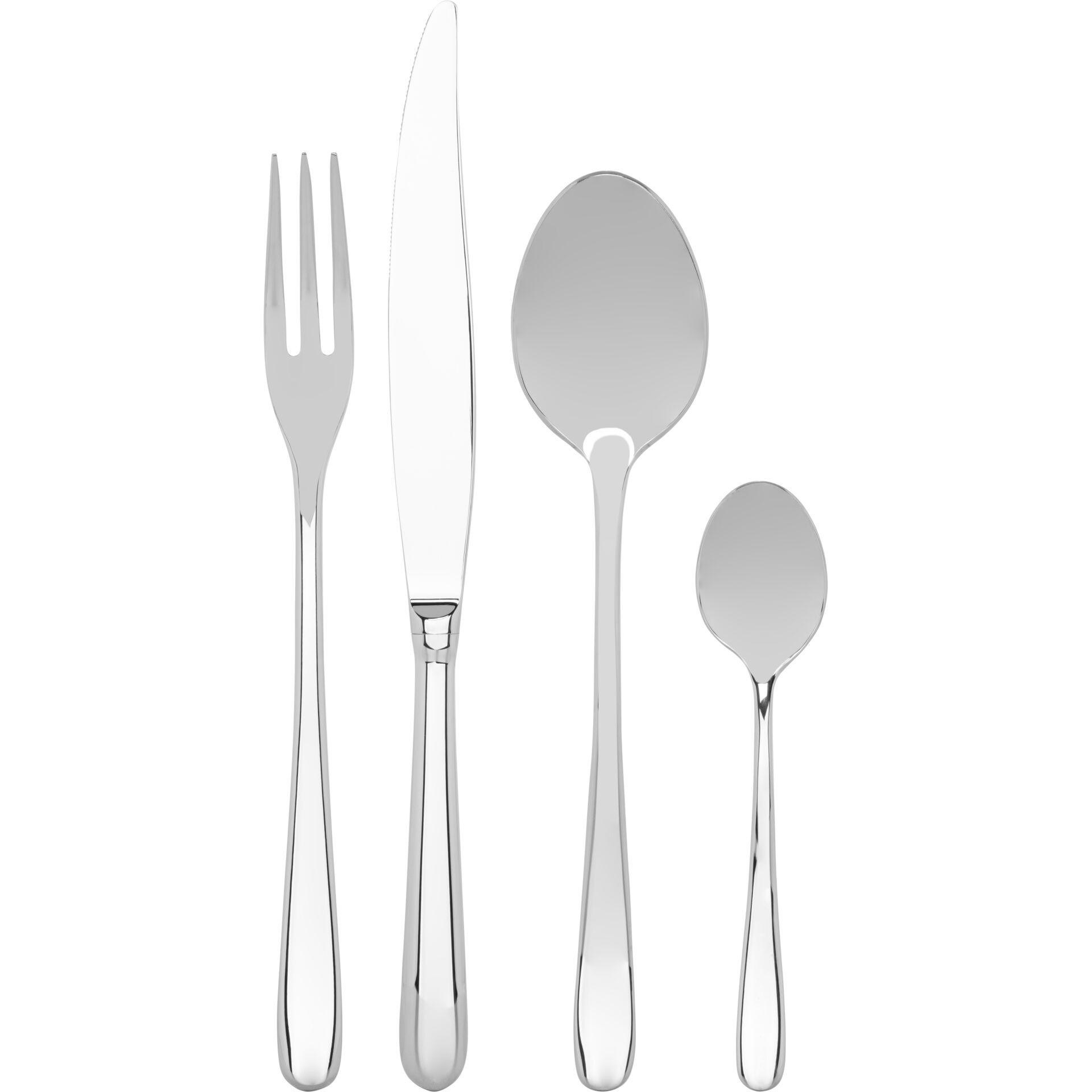 Alessi Caccia Besteckset 24-tlg. silber