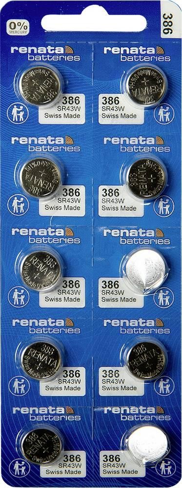 Renata button cell 386 1.55V 10 St. 130 mAh silveroxid 386 MP CE