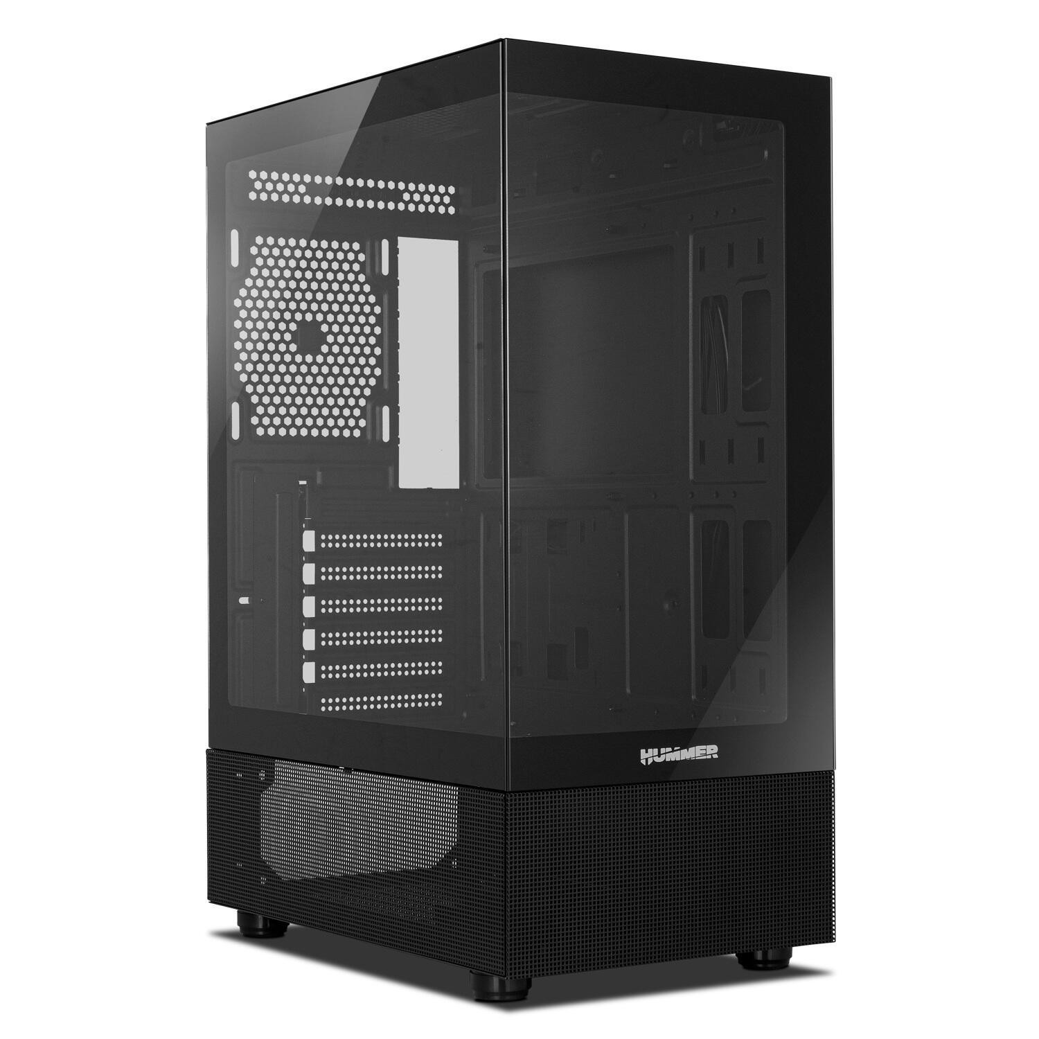 Nox-xtreme NOX HUMMER VISION WHITE Midi-Tower schwarz