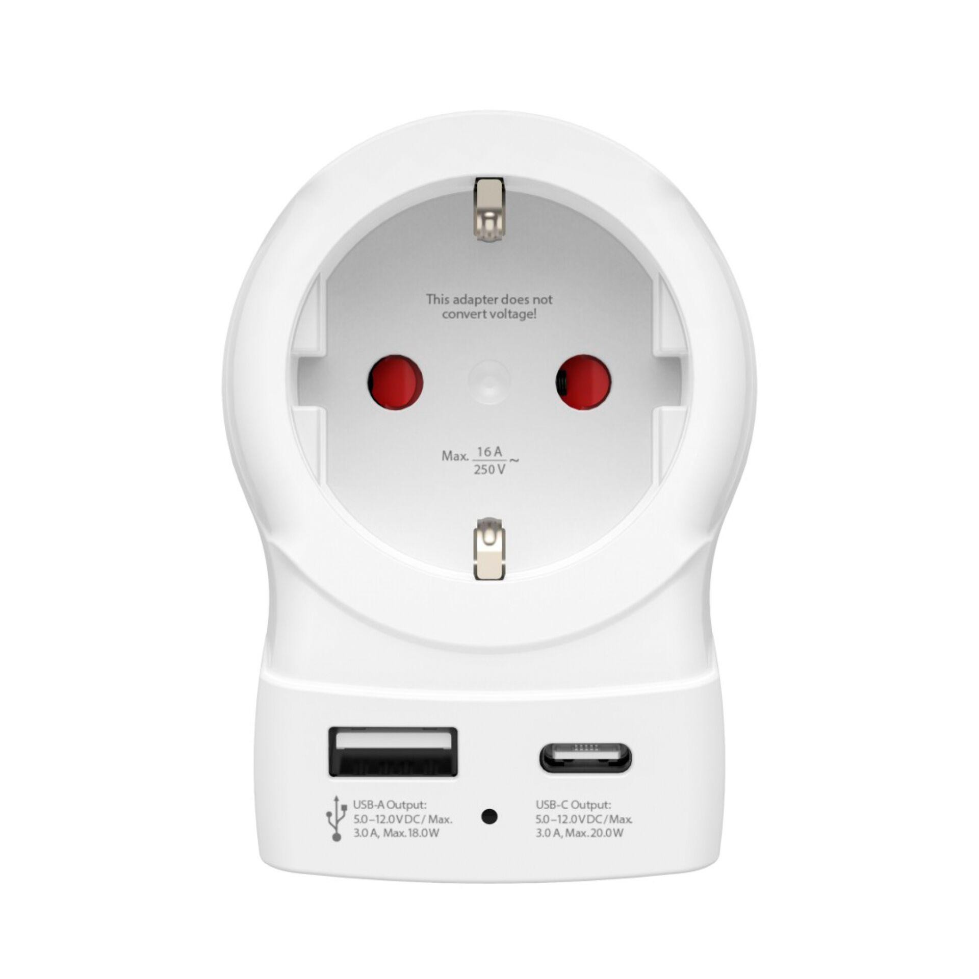 Hama Reiseadapter, EU to UK USB-C (PD), 20 W