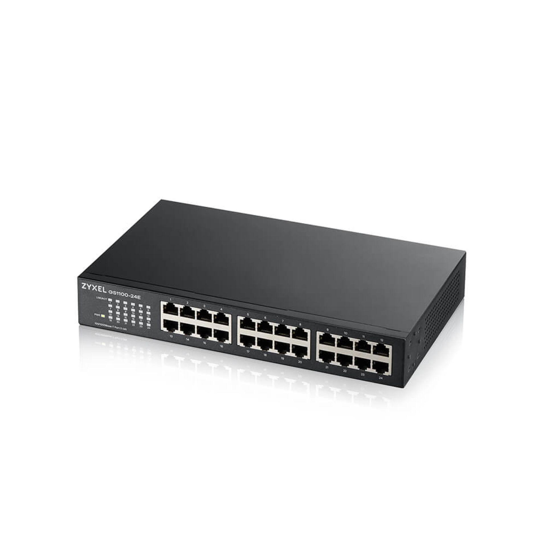 ZyXEL GS1100-24ES 24 Port Gigabit Unman. Switch m. DIP Selekt.