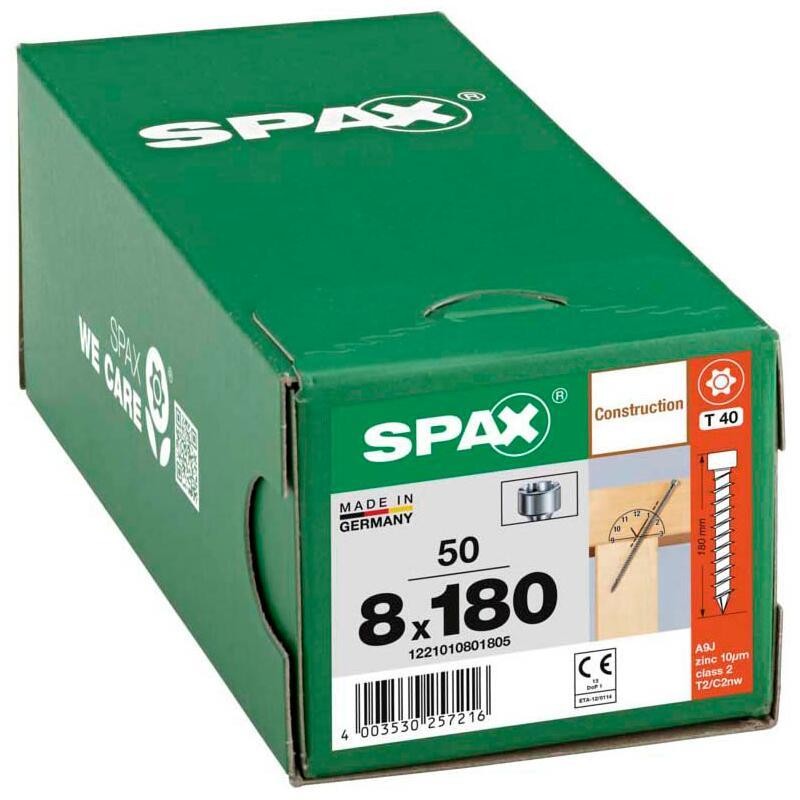 SPAX 1221010801805 Zylinderkopfschrauben-Sortiment 8mm 180mm T-STAR