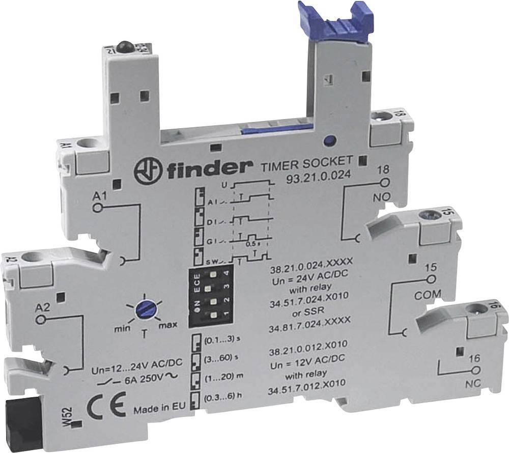 Finder 93.21.0.024 Relaissockel (L x B x H) 75.6 x 6.2 x 87.9mm 1St.