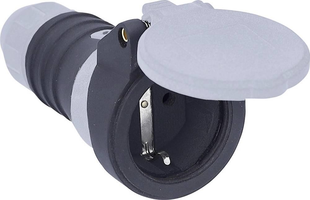 AS Schwabe 62311 Schutzkontaktkupplung 230V black, grey IP54