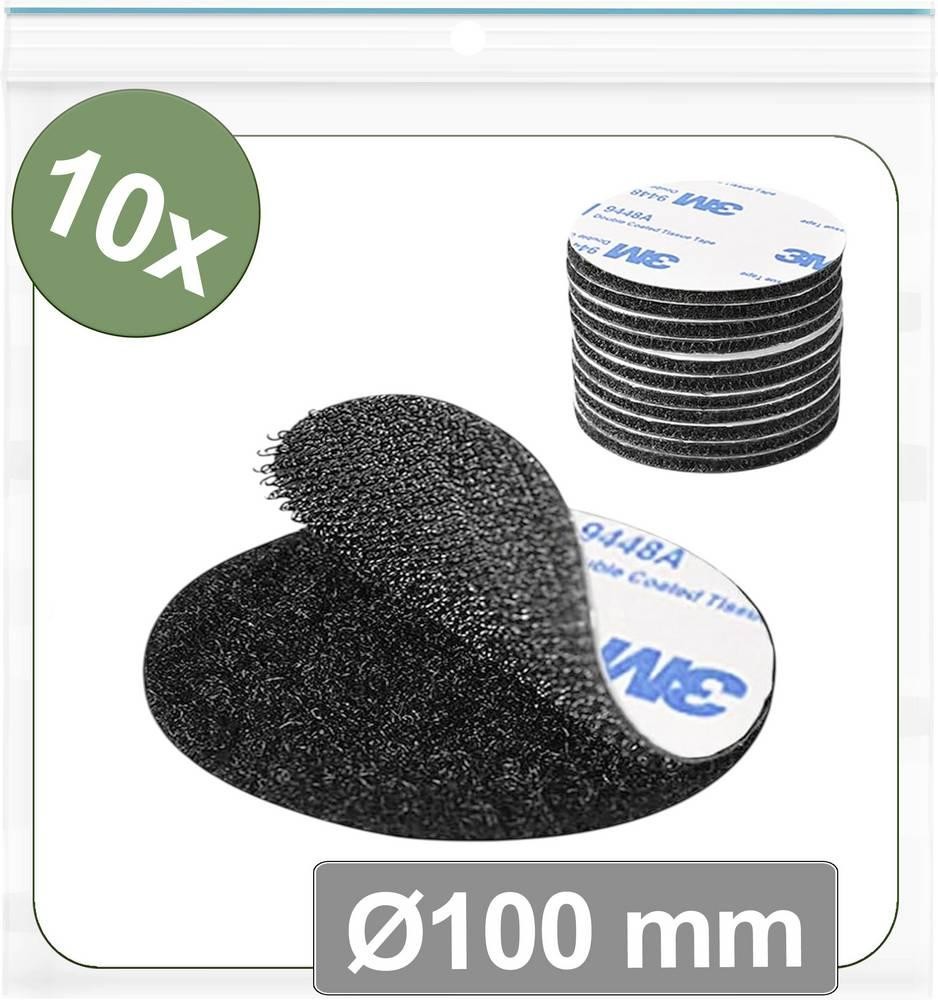 Quadrios 25CA664 Klettpunkte para Aufkleben Haft- y Flauschteil (Ø)